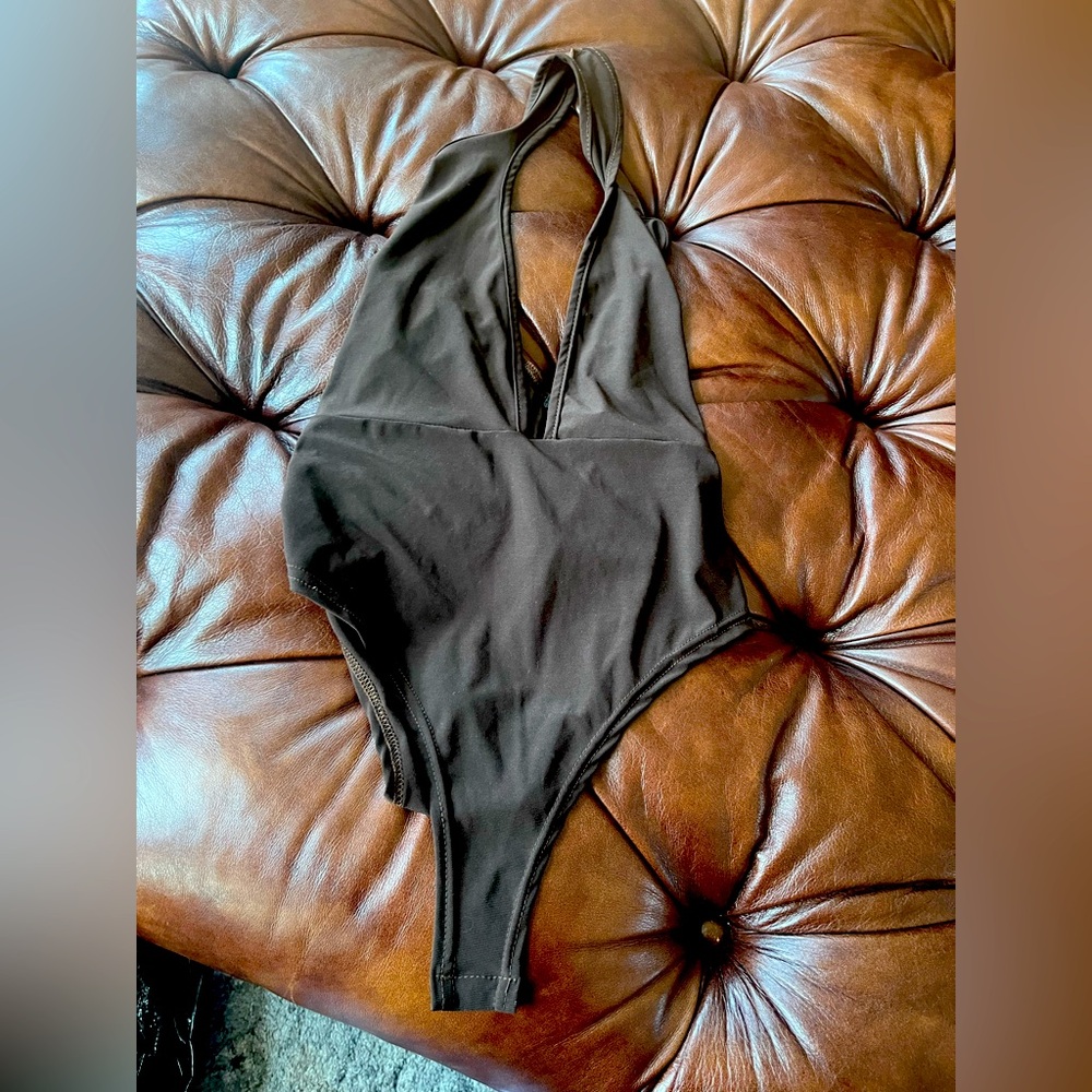 Chic Brown Halter bodysuit